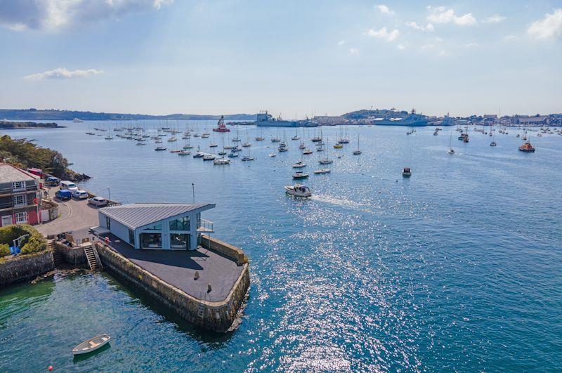 Flushing Sailing Club, Cornwall floating pontoon and bridge