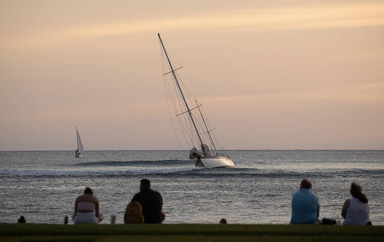 Sailboat hits reef off Waikiki; all passengers safely returned to shore